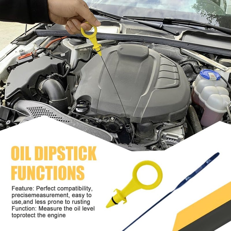 Tecledsn Engine Oil Dipstick, Car Engine Oil Dipstick Replacement OEM#06H-115-611E Fit for Audi 2.0 Engine A3 A4 A5 A6 Q3 Q5 TT - Image 3
